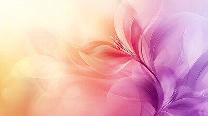 Abstract Floral Design Pastel Hues Soft Petals