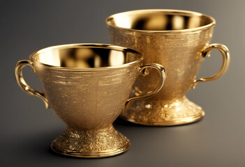 out cut set golden based cup succeed gold pedestal congratulation achievement goal competition celebration metallic goblet best prize award championship leadership