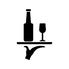Hand and Tray icon design