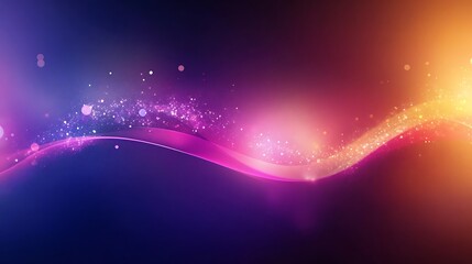 Obraz premium Abstract Colorful Wave With Glowing Particles Background