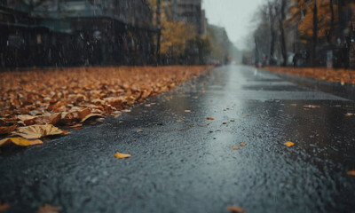 Sketches on the theme of autumn mood, Gloomy rainy autumn