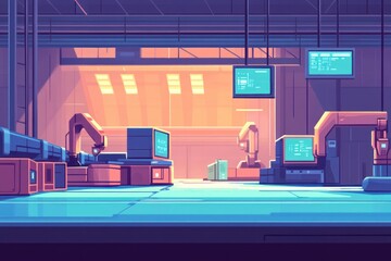 Automated factory warehouse robotic arms production