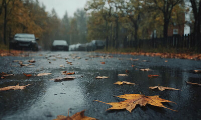 Sketches on the theme of autumn mood, Gloomy rainy autumn