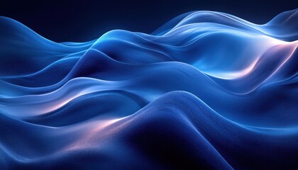 Obraz premium Tranquil Deep Blue and Black Gradient Abstract Art