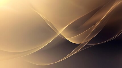 Fototapeta premium Abstract Golden Brown Swirling Waves Design