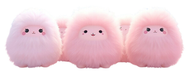 PNG  Cartoon fluffy toy representation.