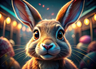 Close-up bunny selfie:  silly, cute, and undeniably charming animal photography.