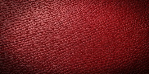 Deep crimson leather backdrop. High-resolution stock photo showcasing textured cattle hide.