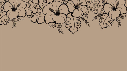 クラシックなハイビスカスの飾り