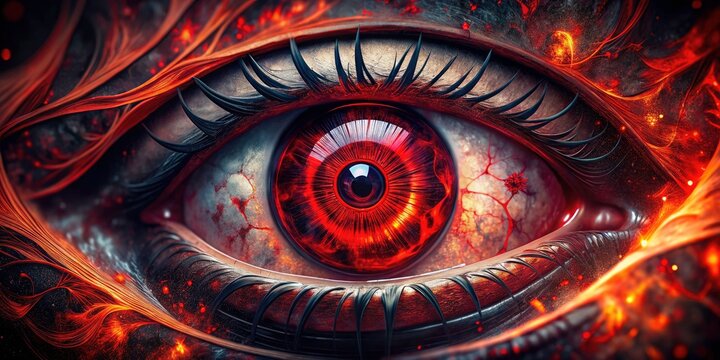 Long exposure reveals a fantastical anime eye: Rinnegan, Mangekyo Sharingan, a digital art mystery.