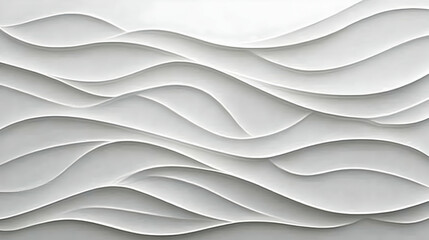 White Abstract Background with Wavy Pattern Shows Smooth Curves and Elegant Flow Seamlessly in a Stylish Design