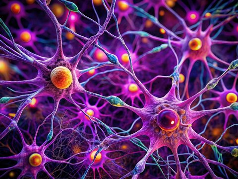 Panoramic microscopy reveals Nissl substance and nucleoli within Cresyl violet-stained dorsal root ganglion neurons.