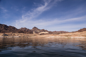 Rock formations along Lake Mead, National Recreation Area