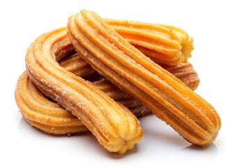 Sweet churro illustrations: Spanish and Mexican culinary clipart. Ideal for food blogs and recipes.