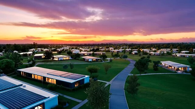 Eco Industrial Park with Sustainable Technology and Commuting Solutions