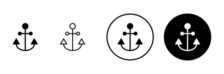 Anchor icon vector. Anchor sign and symbol. Anchor marine icon.