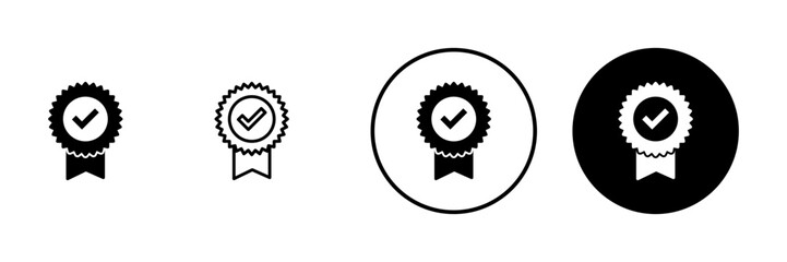 Approved icon vector. Certified Medal Icon