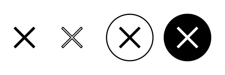 Close icon vector. Delete sign and symbol. cross sign