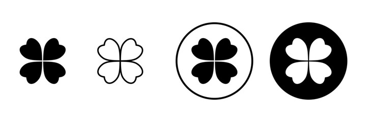 Clover icon vector. clover sign and symbol. four leaf clover icon.