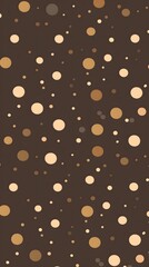 Obraz premium Scattered Circles: Beige and Brown on Dark Brown Background