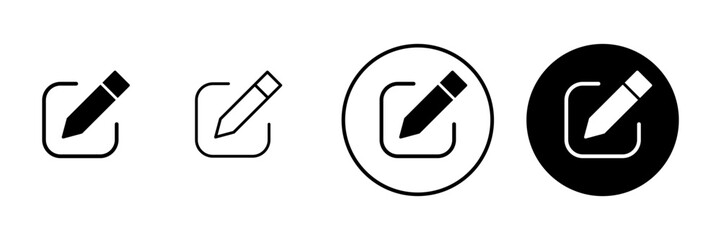 Edit icon vector. edit document sign and symbol. edit text icon. pencil. sign up