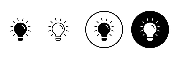 Lamp icon vector. Light bulb sign and symbol. idea symbol.