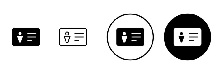 Obraz premium License icon vector. ID card icon. driver license, staff identification card