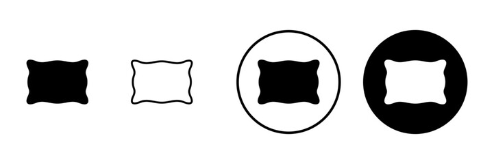 Pillow icon vector. Pillow sign and symbol. Comfortable fluffy pillow