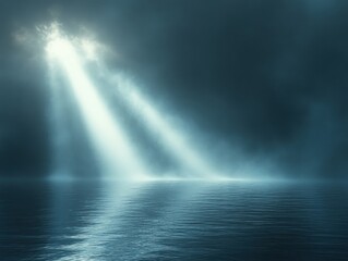 Futuristic Abstract Light Rays Reflection in Minimalist Design