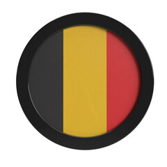 Fototapeta premium 3d shield with the flag of Belgium