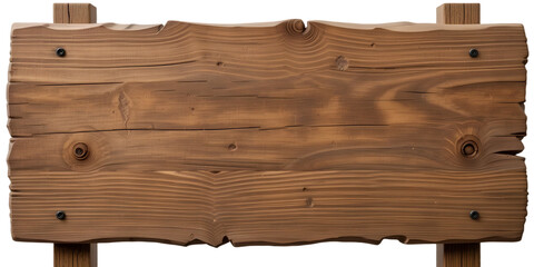 Fototapeta premium Wood sign board isolated on transparent background