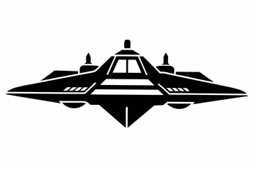 spaceship  silhouette vector © Sana van Designer