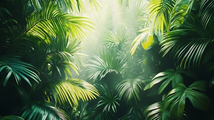 Exploring lush greenery close-up nature photography in a bright jungle