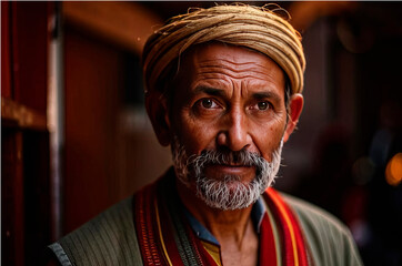 Village men in different situations at work, standing on the road, near the fire, illustrations of village life