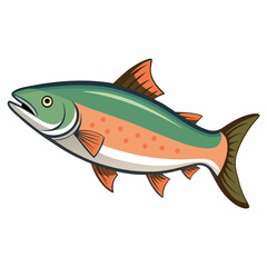 Colorful graphics of a Fish - Vector Illustration