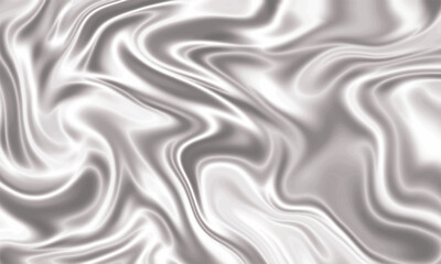 Silver silk texture background design with smooth waves.