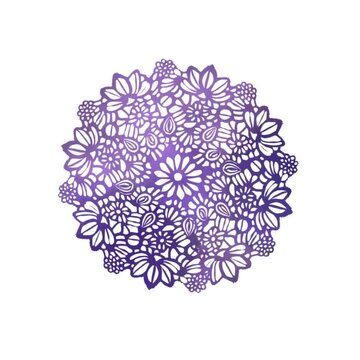 Intricate lace crochet doily micro animation motion graphic