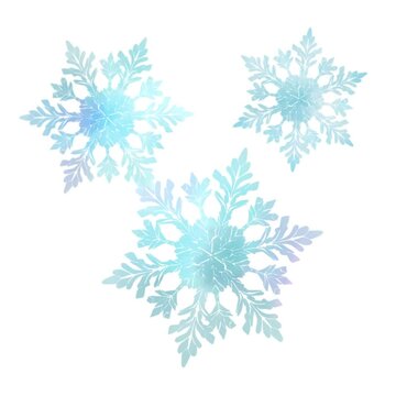 set of snowflakes illustration, motion graphic micro animation
