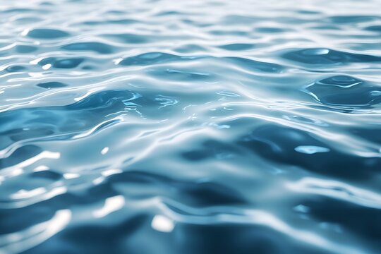 Fluid Waves: Abstract Blue Water Textures, Seamless Loop, Soothing Background