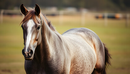 Obraz premium gray racehorse, vintage. isolated with white highlights