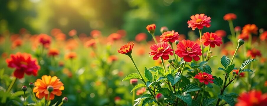 Schwer bewachsenes Geb?sch aus Mohn und Kornblumen, shrub, nature