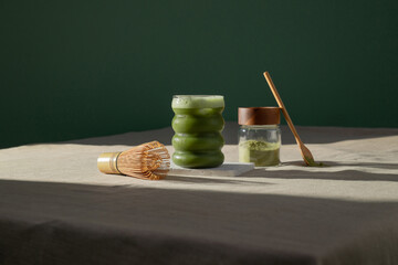 Classic Matcha Green Tea Set with Whisk and Spoon