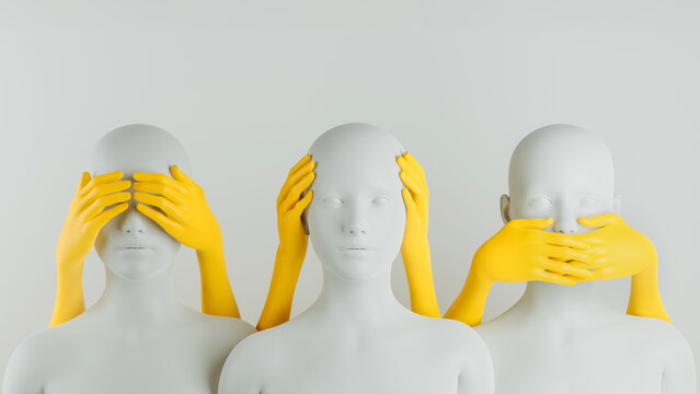 Exploring the concepts of seeing, hearing, and silence through art