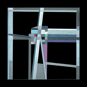An abstract painting on the theme of the right angle