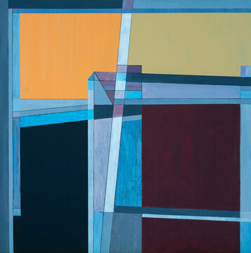 An abstract painting on the theme of the right angle