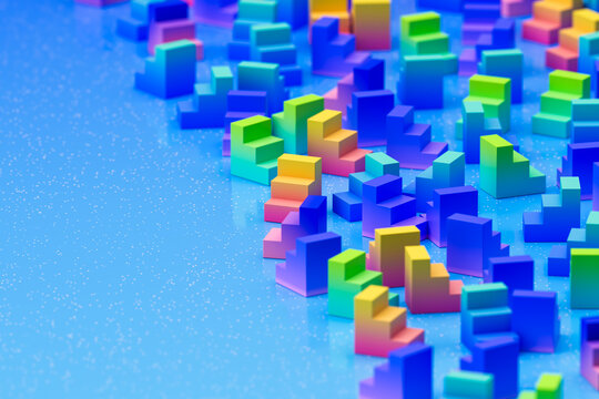 Colorful Abstract 3D shapes
