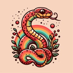 snake logo vector illustration