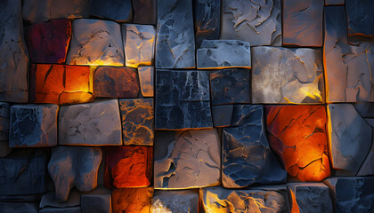 stoned bricks wall background