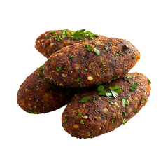 Delicious Kibbeh Patties Isolated on Transparent Background
