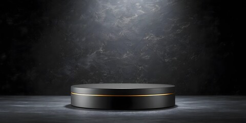 Black dark room corridor hall white neon light concrete